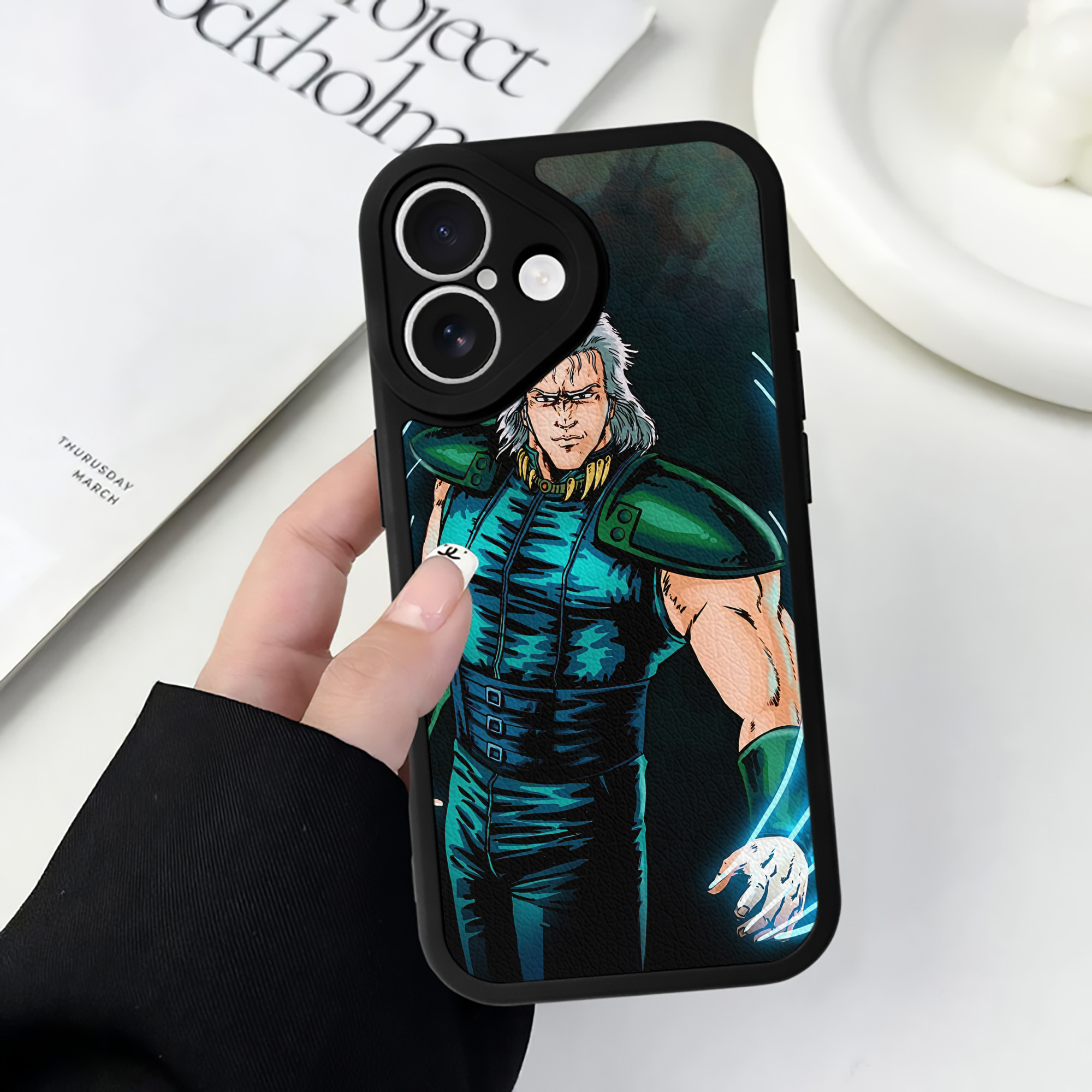 （画像用） 北斗の拳 Fist of the North Star 【iPhone 16シリーズ対応】シリコンスマホケース（レザー調） 材質：シリコン